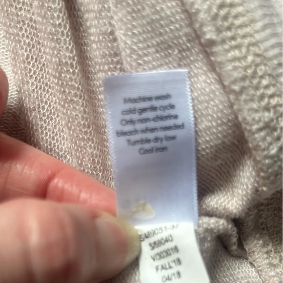 Athleta Dusty Pink Long Sleeves Crossover Hem Soft Comfy Sweatshirt Size L Yoga - Picture 7 of 8